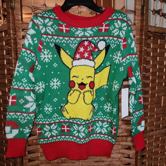 Pokemon Pikachu Ugly Christmas Sweater - Size Kids XS (4-5) - NWT - Picture 1 of 4